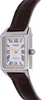 A close-up shot of a women's Casio watch with a brown leather strap and a white face with Roman numerals. Anteprima dell’immagine prodotto