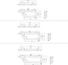 Technical drawings of wall consoles with dimensions and angles. Produktbild-Vorschau