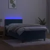 Boxspringbett mit Matratze & LED Dunkelblau 100x200 cm Samt Produktbild-Vorschau 2