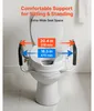 Toilettensitzerhöhung mit Deckel, gepolsterte Armlehnen, Produktbild-Vorschau 5