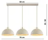 KAR LIGHTING Pendellampe 3-flammig Beige – Moon Ecru Produktbild-Vorschau 2