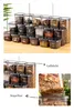 A collage of images showing sets of clear plastic food storage containers filled with various dry goods, with text labels indicating features. Náhľad obrázku produktu