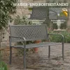 Outsunny Gartenbank 2-Sitzer Metall wetterfest Outdoor Produktbild-Vorschau 4