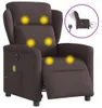 vidaXL Massagesessel Elektrisch Dunkelbraun Stoff Produktbild-Vorschau 8