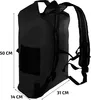Wasserdichter Rucksack 22 L schwarz - Rolltop, robust, Produktbild-Vorschau 4