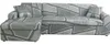 Sofa Überzug Couch Überzug 2er Set für Ecksofa L-Form Produktbild-Vorschau 3