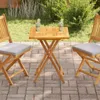 vidaXL Tischplatte Massivholz Teak 60×60×2,5 cm Produktbild-Vorschau 1