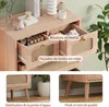 Kommode aus Rattan mit 5 Schubladen, Schlafzimmer-Sideboard Produktbild-Vorschau 3