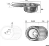 Edelstahl Spüle "Calypso ML" rundes Einbauspülbecken mit Produktbild-Vorschau 7