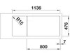 Spüle Blanco LANTOS 8 S-IF 1160 x 500 mm edelstahl Produktbild-Vorschau 4