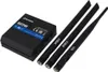 A black Teltonika RUT240 industrial LTE WiFi router with three antennas. Voir les images du produit