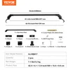 Diagram and specification details for a VEVOR roof rack system. Produktbild-Vorschau