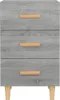 vidaXL Noční stolek Grey Sonoma 40x40x66 cm výrobek ze Náhled obrázku produktu 4