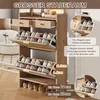 Skriňa na topánky Merax s ratanovými dvierkami, úložný box Náhľad obrázku produktu 6