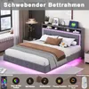 okwish Čalouněná postel 160x200 cm s USB portem a LED Náhled obrázku produktu 2