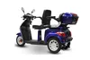 A blue three-wheeled electric scooter shown from a rear-side angle against a white background. Produktbild-Vorschau
