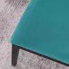 Velours-Sitzbezug für Stuhl in Türkis – Weich, elastisch Produktbild-Vorschau 3