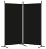 vidaXL 2-dílné paravány Black 175x180 cm Fabric Náhled obrázku produktu 5