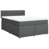 Möbel Boxspringbett mit Matratze Dunkelgrau 140x200 cm Produktbild-Vorschau 2