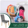 Stuhlhusse Stretch Grau - Samt - Universal - Esszimmer Produktbild-Vorschau 2