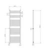 Technical drawing of a radiator with dimensions indicated. Produktbild-Vorschau