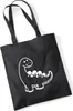 Huuraa Jutebeutel Apatosaurus Dinosaurier 10 Liter Black Produktbild-Vorschau 1