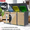 Mülltonnenbox Johan Anthrazitfarbene Mülltonnenverkleidung Produktbild-Vorschau 5