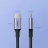 Close-up of two ends of a USB-C cable with dimensions indicated. Anteprima dell’immagine prodotto