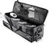 A black studio trolley bag is open, showing photographic equipment inside. Produktbild-Vorschau