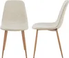 Two beige dining chairs are shown from different angles against a white background. Náhľad obrázku produktu