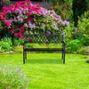 relaxdays Banc de jardin 10026115_0 noir métal 127,5 cm Voir les images du produit 2