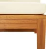 vidaXL Ecksofa mit Cremeweißen Kissen Massivholz Akazie - Produktbild-Vorschau 8