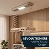 A modern laundry room with a ceiling-mounted electric clothes dryer. Produktbild-Vorschau