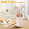 12-teiliges Silikon Küchenhelfer Set mit Holzgriff und Produktbild-Vorschau 5