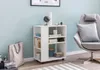 FineBuy Regal Weiß 60x35x75 cm Regalwagen mit Rollen Holz Produktbild-Vorschau 2