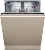 A fully integrated dishwasher with its door open, showing the interior racks and control panel. Produktbild-Vorschau