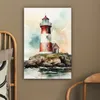 MuchoWow® - Leinwandbilder - Leuchtturm - Felsen - Weiß - Produktbild-Vorschau 5