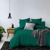 Bettwäsche 135x200 2 Teilig Einfarbig Grün Kissenbezug Produktbild-Vorschau 2