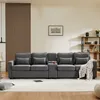 Nowoczesna 4-osobowa sofa Sweiko z lnianej tkaniny z Podgląd zdjęcia produktu 2