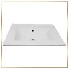 A white ceramic sink basin with a faucet hole and drain hole, presented on a white background. Podgląd zdjęcia produktu
