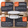 SalesFever Couchtisch rund | mit 2 Ablagen | Glasplatte Produktbild-Vorschau 2