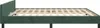 A side view of a dark green velvet bed frame with a wooden slat base, shown against a white background. Náhľad obrázku produktu