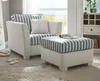 Sessel Set "Hooge" in creme und blau Landhaus Wohnzimmer Produktbild-Vorschau 1