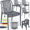 Set da 4 sedie da giardino tillvex® impilabili e resistenti Anteprima dell’immagine prodotto 1