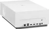 The back view of a white LG projector. Voir les images du produit