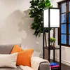 Stehlampe mit Regal, Ecklampe Eckregal Holz Schwarz Produktbild-Vorschau 6