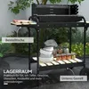 Outsunny Holzkohlegrill aus Metall BBQ Smoker mit Räder, Produktbild-Vorschau 6