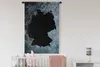 MuchoWow® Wandteppich Wandbehang Karte - Deutschland - Grau Produktbild-Vorschau 2