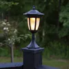 LED Solar Laterne 'Flame' - 4in1 - Tisch/Boden/Wand - gelbe LED - Dämmerungssensor - schwarz Anteprima dell’immagine prodotto