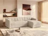 Eckschlafsofa mit Matratze - Strukturstoff - Beige - Produktbild-Vorschau 2